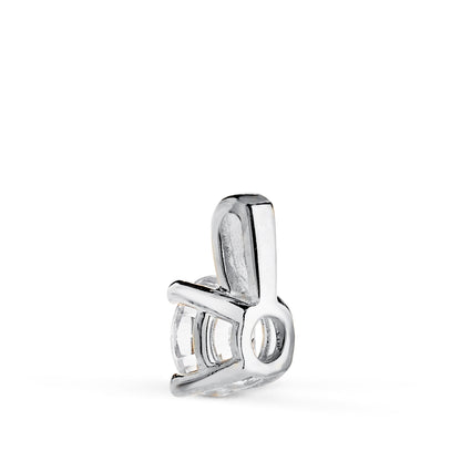 18K COLGANTE ORO BLANCO DIAMANTE LABORATORIO TALLA BRILLANTE 5MM 0,500 QTES. G-VS1. MEDIDA: 9X5 MM