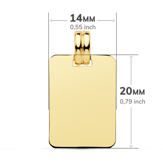 9K CHAPA LISA 20 X 14 MM 1.80 GRS