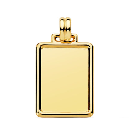 9K PLACA CHAPA LISA ORO AMARILLO EN BRILLO. MEDIDA: 29 X 20 MM