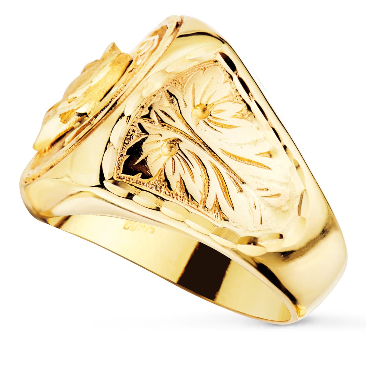 18K SELLO ORO AMARILLO HERRADURA MACIZO CABALLO. ANCHO: 21,5 MM