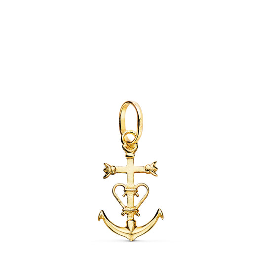 9K CRUZ DE LA CAMARGA ORO AMARILLO. 20 X 12 MM