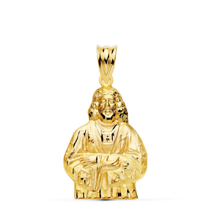 18K COLGANTE ORO AMARILLO CRISTO MEDINACELI SILUETA. 27 X 17 MM