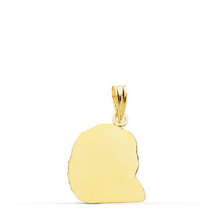 18K COLGANTE ORO AMARILLO CABEZA DE CRISTO 18X15 MM