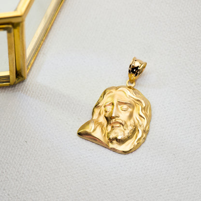 18K COLGANTE ORO AMARILLO CABEZA DE CRISTO 26X21 MM