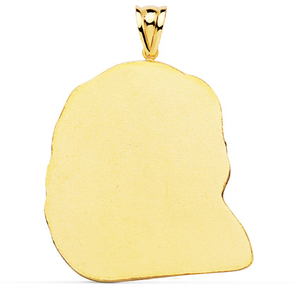 18K COLGANTE ORO AMARILLO CABEZA DE CRISTO 42X35 MM
