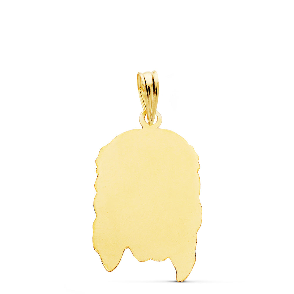 9K COLGANTE ORO AMARILLO CABEZA DE CRISTO 23X14 MM