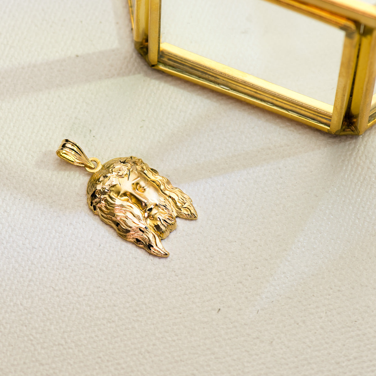 9K COLGANTE ORO AMARILLO CABEZA DE CRISTO 23X14 MM