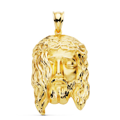 18K COLGANTE ORO AMARILLO CABEZA DE CRISTO 35X20 MM
