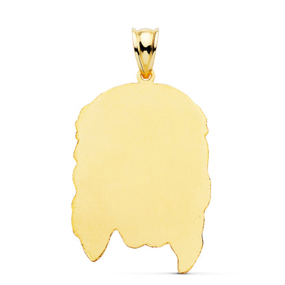 18K COLGANTE CRISTO SANTO ROSTRO ORO AMARILLO 35X20 MM