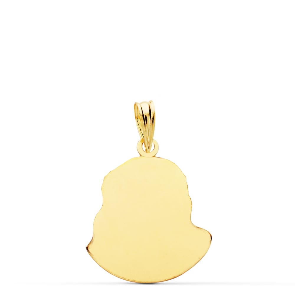 18K COLGANTE ORO AMARILLO CABEZA DE CRISTO DE MURILLO 20X16 MM