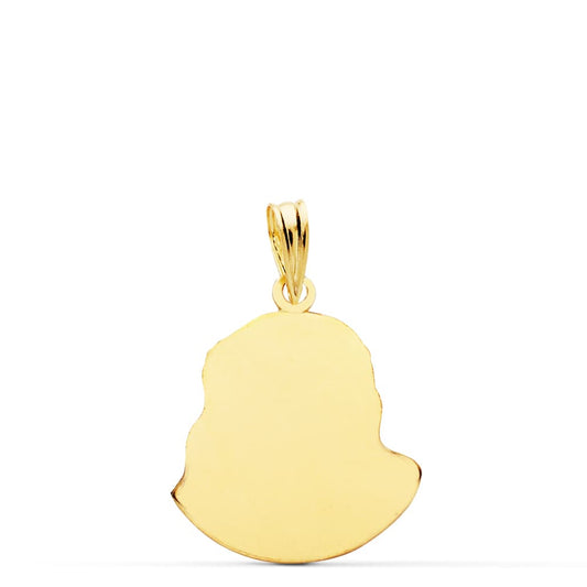 18K COLGANTE ORO AMARILLO CABEZA DE CRISTO DE MURILLO 20X16 MM
