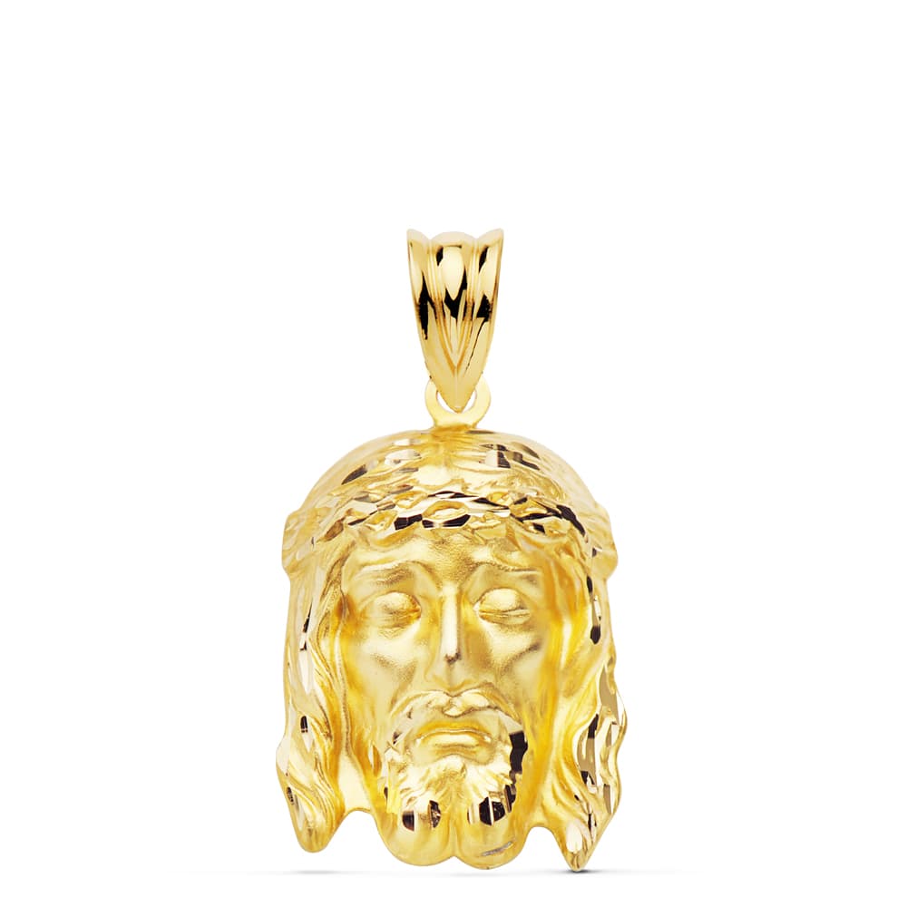 18K COLGANTE CRISTO DE LA BUENA MUERTE ORO AMARILLO 23X15 MM