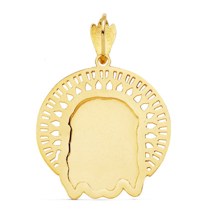 18K COLGANTE COLGANTE ORO AMARILLO CABEZA DE CRISTO ORLA 31X31 MM