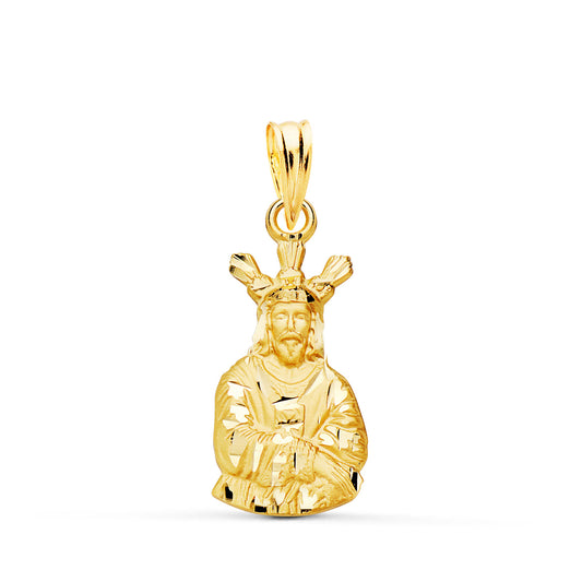 18K MEDALLA ORO AMARILLO CRISTO CAUTIVO SILUETA 18X10 MM
