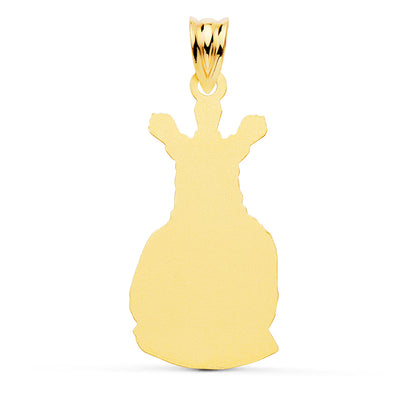 18K MEDALLA ORO AMARILLO CRISTO CAUTIVO SILUETA 18X10 MM