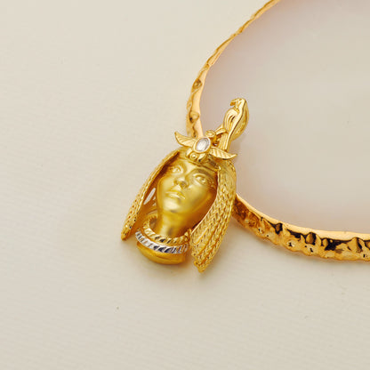 18K COLGANTE ORO BICOLOR EGIPCIO NEFERTARI 30X23 MM