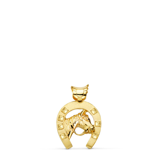 18K COLGANTE ORO AMARILLO HERRADURA DE CABALLO 25X22 MM
