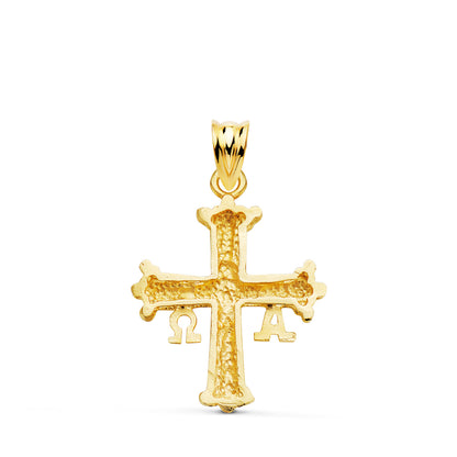 18K CRUZ DE COVADONGA O VICTORIA ORO AMARILLO TALLADA 26 X 20 MM