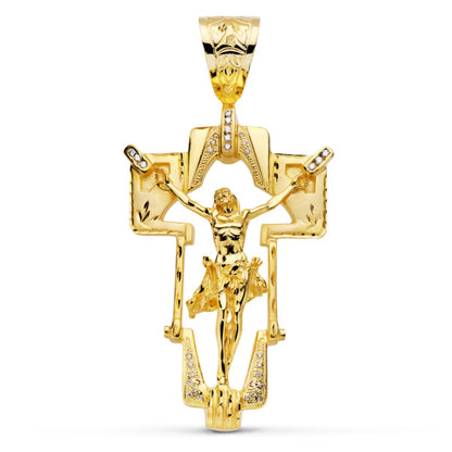 18K COLGANTE CRISTO CRUZ. 77X50 MM