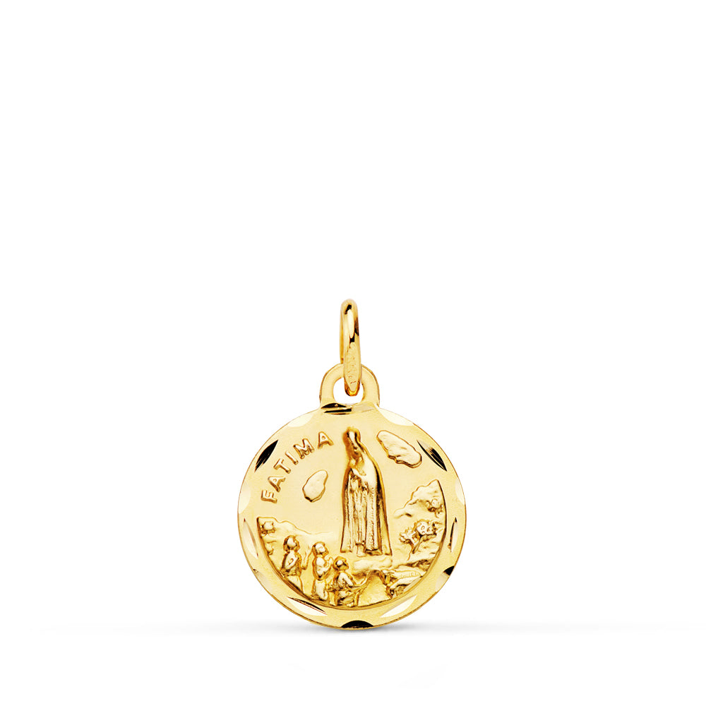 18K MEDALLA ORO AMARILLO VIRGEN DE FATIMA 12 MM