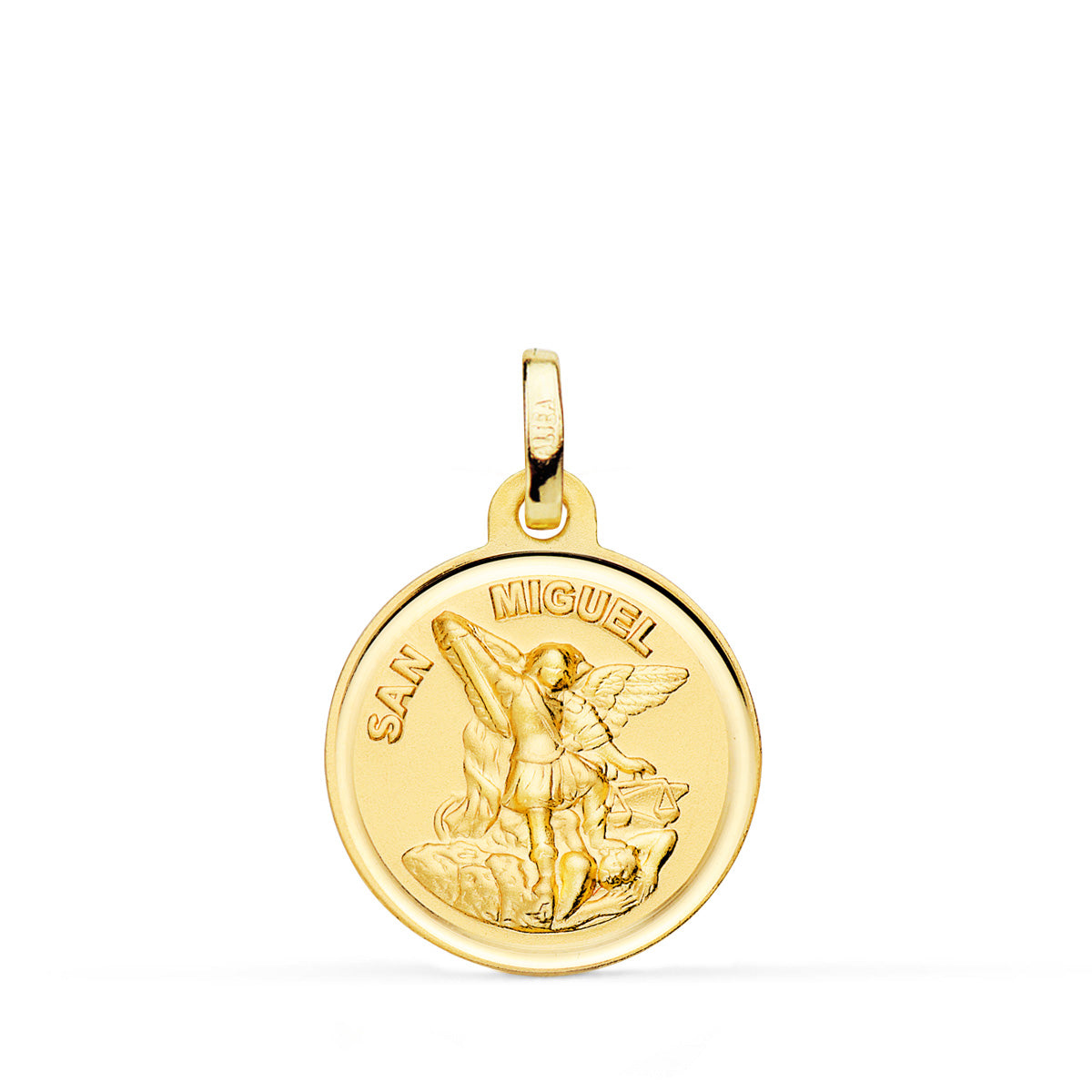 18K MEDALLA ORO AMARILLO SAN MIGUEL BISEL 18 MM