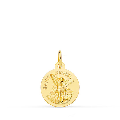 18K MEDALLA ORO AMARILLO DE SAINT MICHEL 12 MM