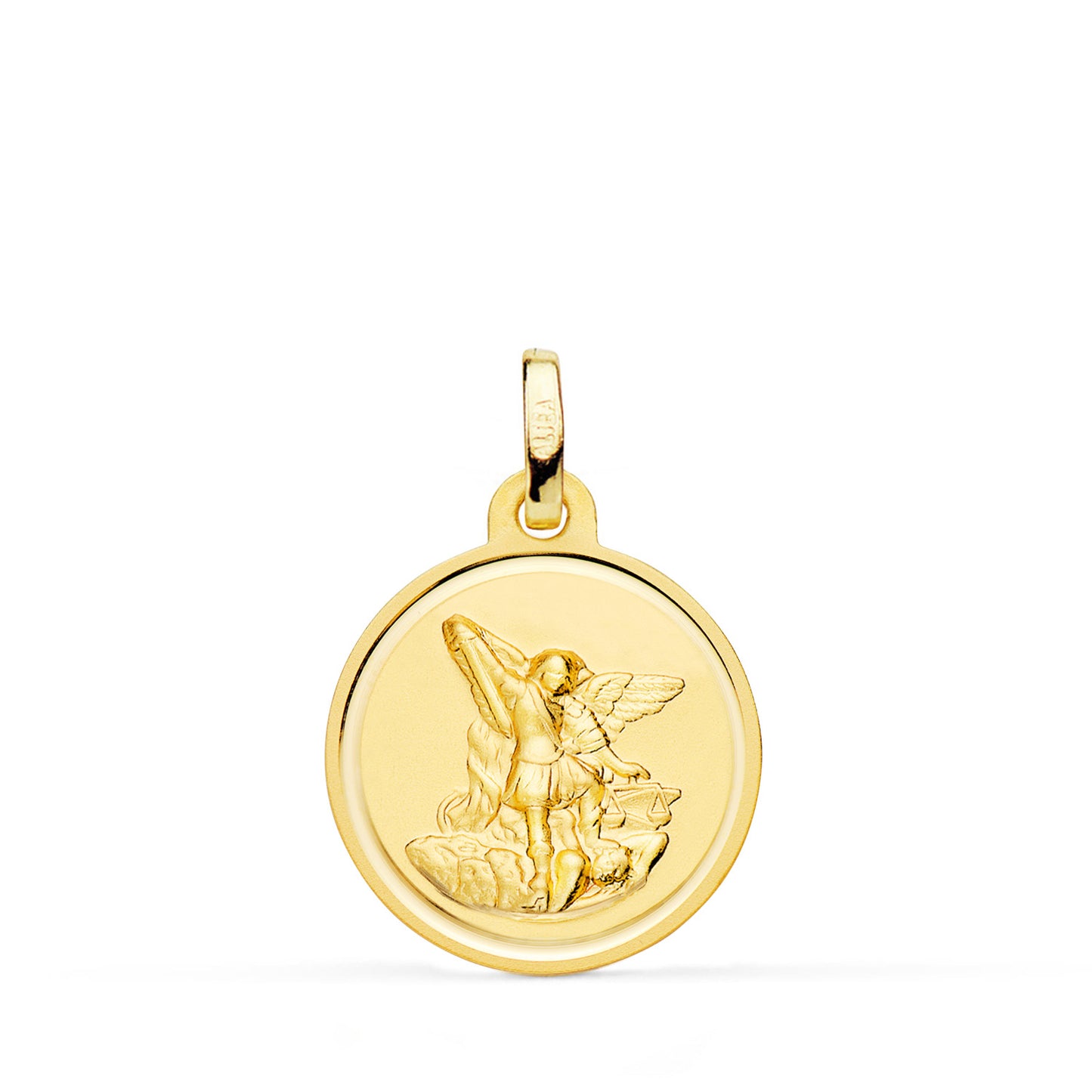 18K MEDALLA ORO AMARILLO SAN MIGUEL BISEL 18 MM