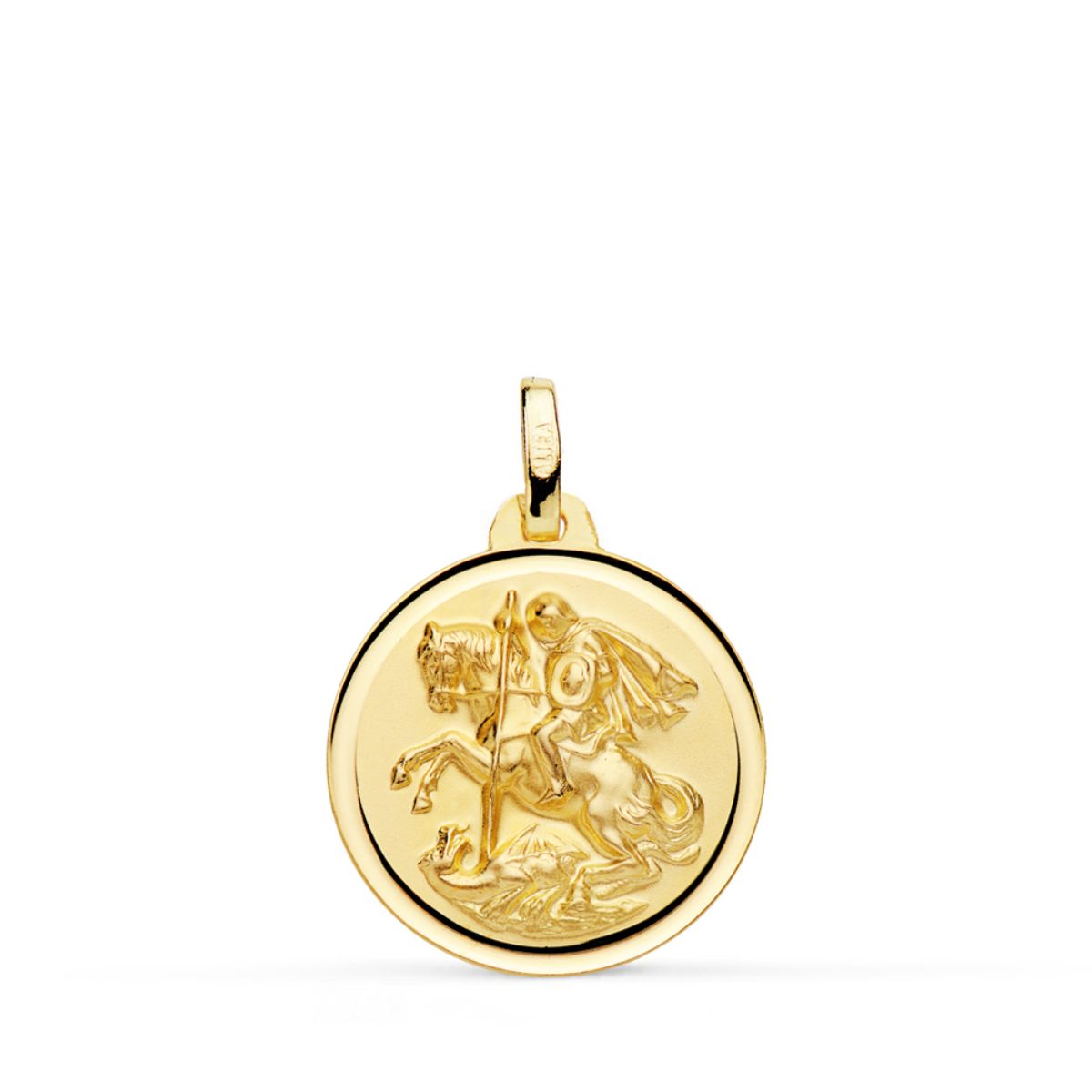 18K MEDALLA ORO AMARILLO SAN JORGE BISEL 18 MM