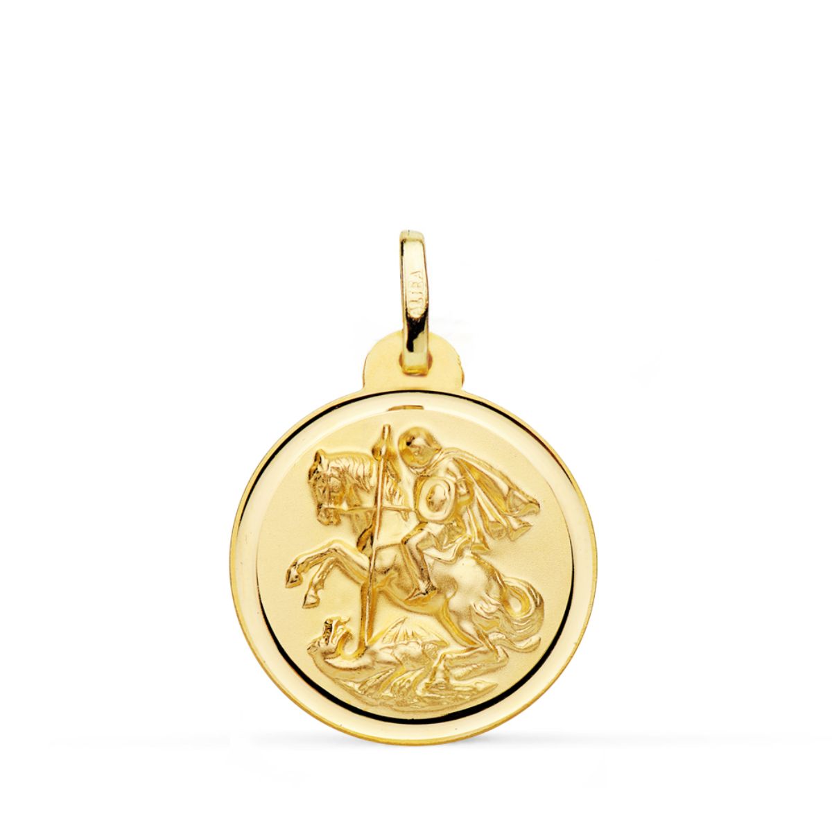 18K MEDALLA ORO AMARILLO SAN JORGE BISEL 22 MM