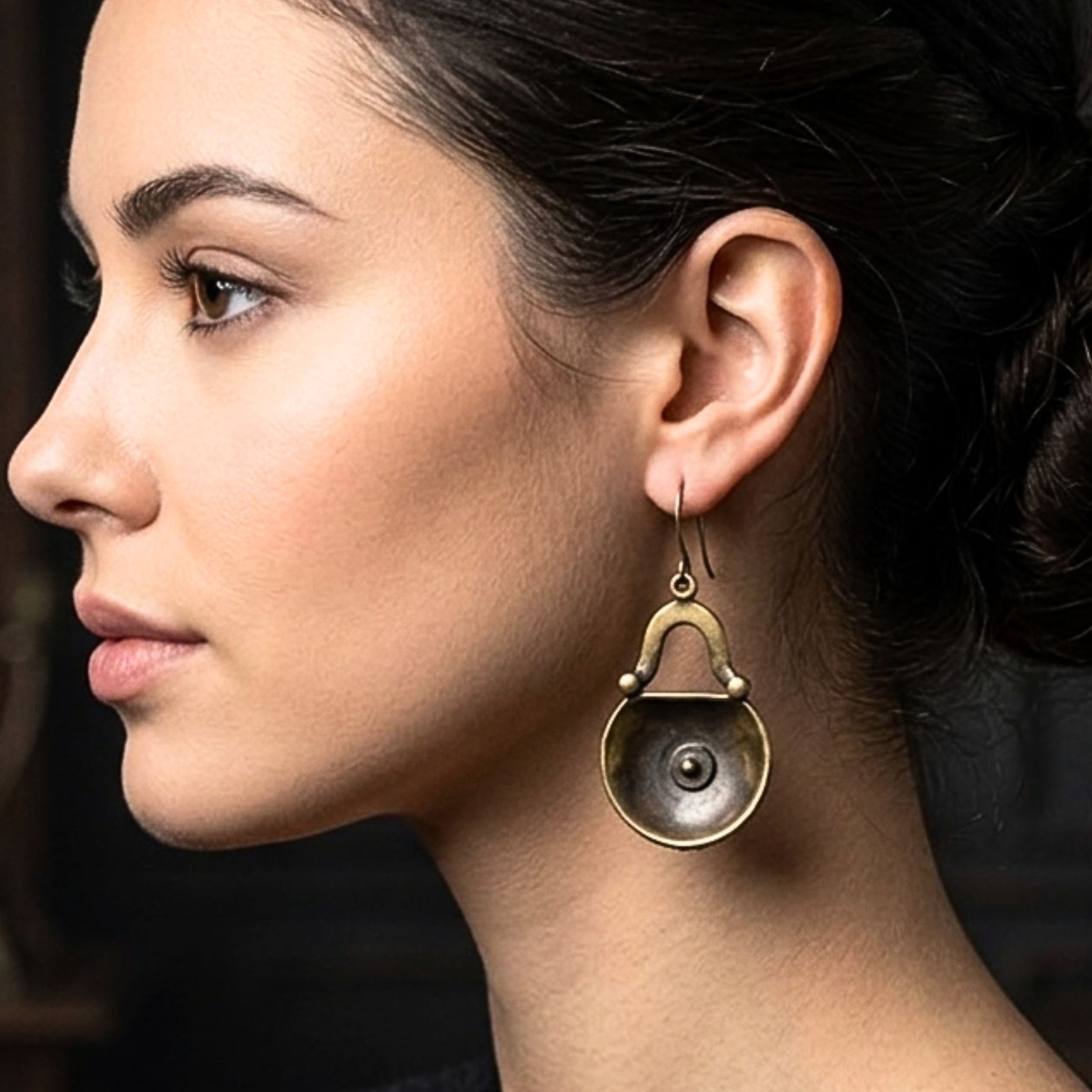 pendientes de bronce escultura exclusiva joyeria osnor zamak