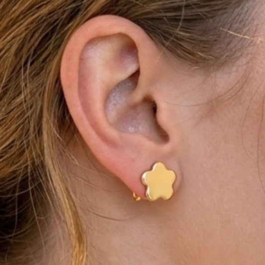 Pendientes de plata baño de oro dorados diseño de joyería moda osnor 