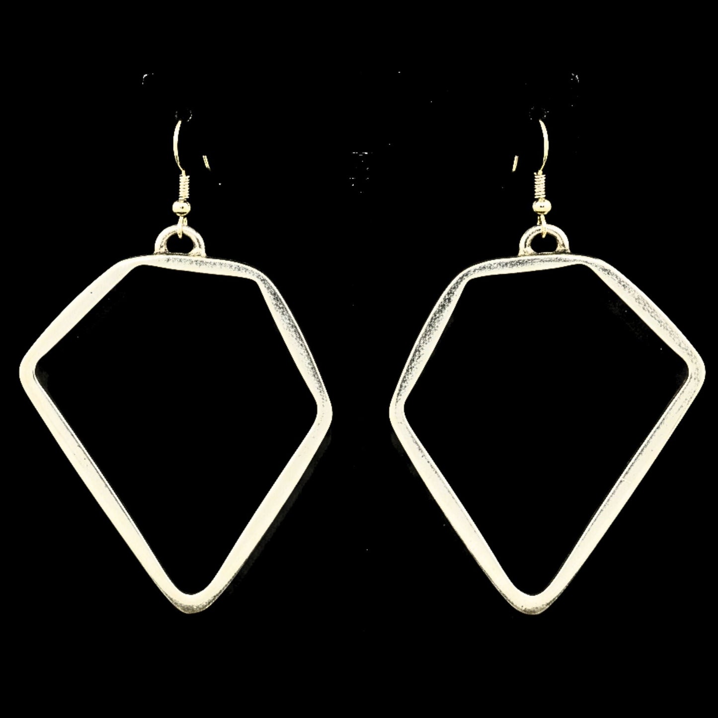 Pendientes Geométricos Largos Zamak Plateado | Joyería Osnor