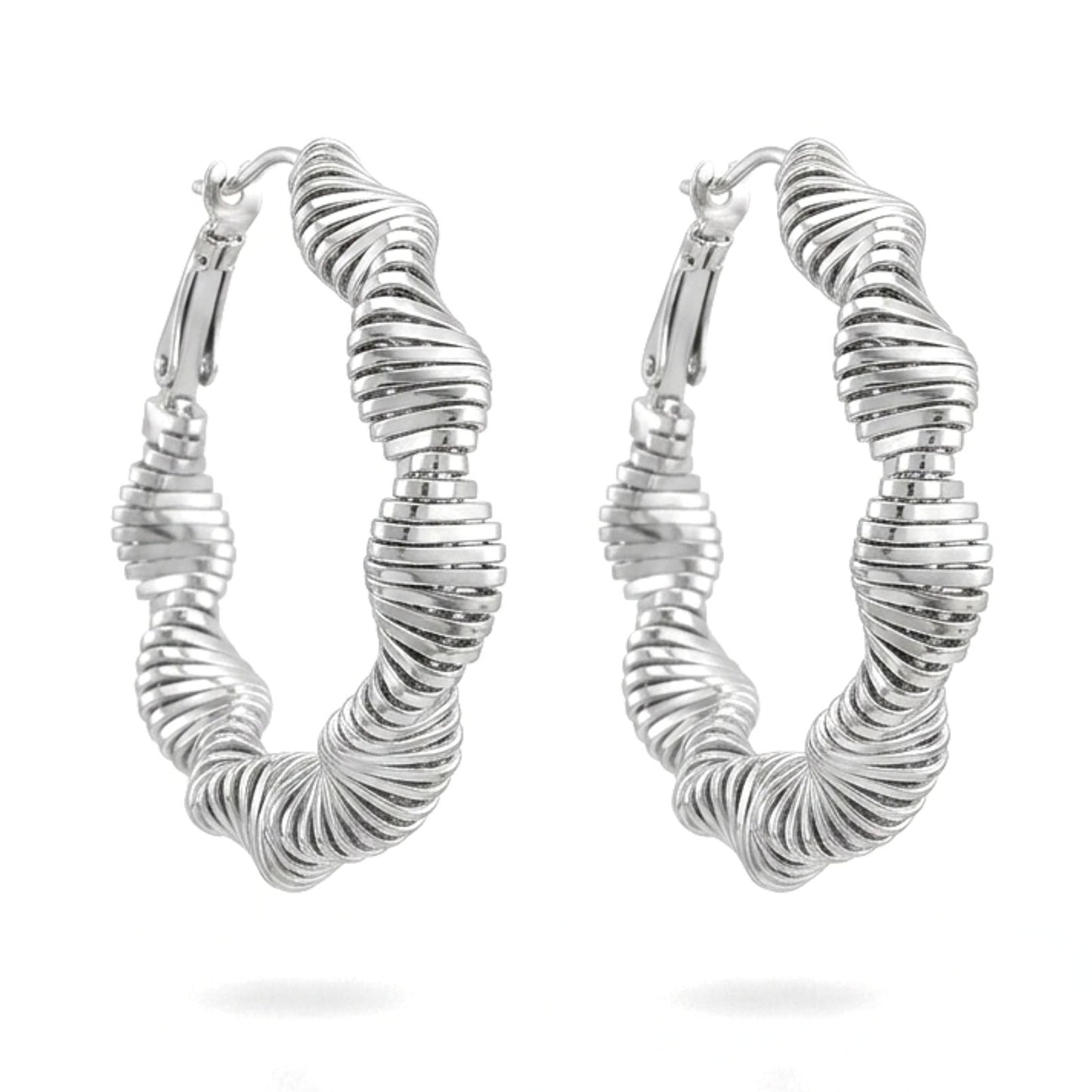 Pendiente aros argollas acero inoxidable plateado mujer diseño joyería osnor moda moderno elegante boda fiesta fashion glamour lujo 