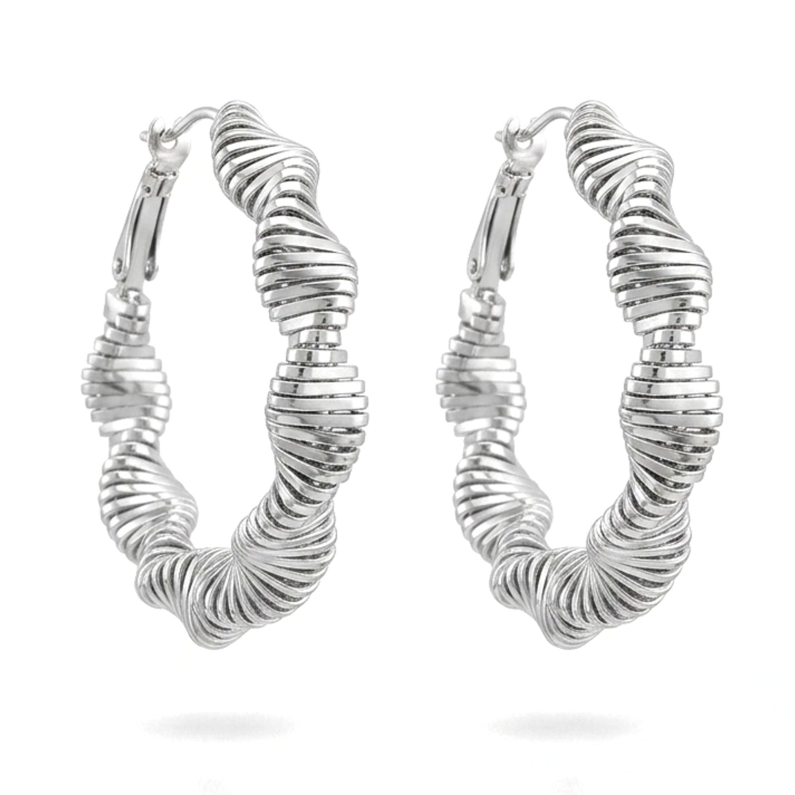 Pendiente aros argollas acero inoxidable plateado mujer diseño joyería osnor moda moderno elegante boda fiesta fashion glamour lujo 