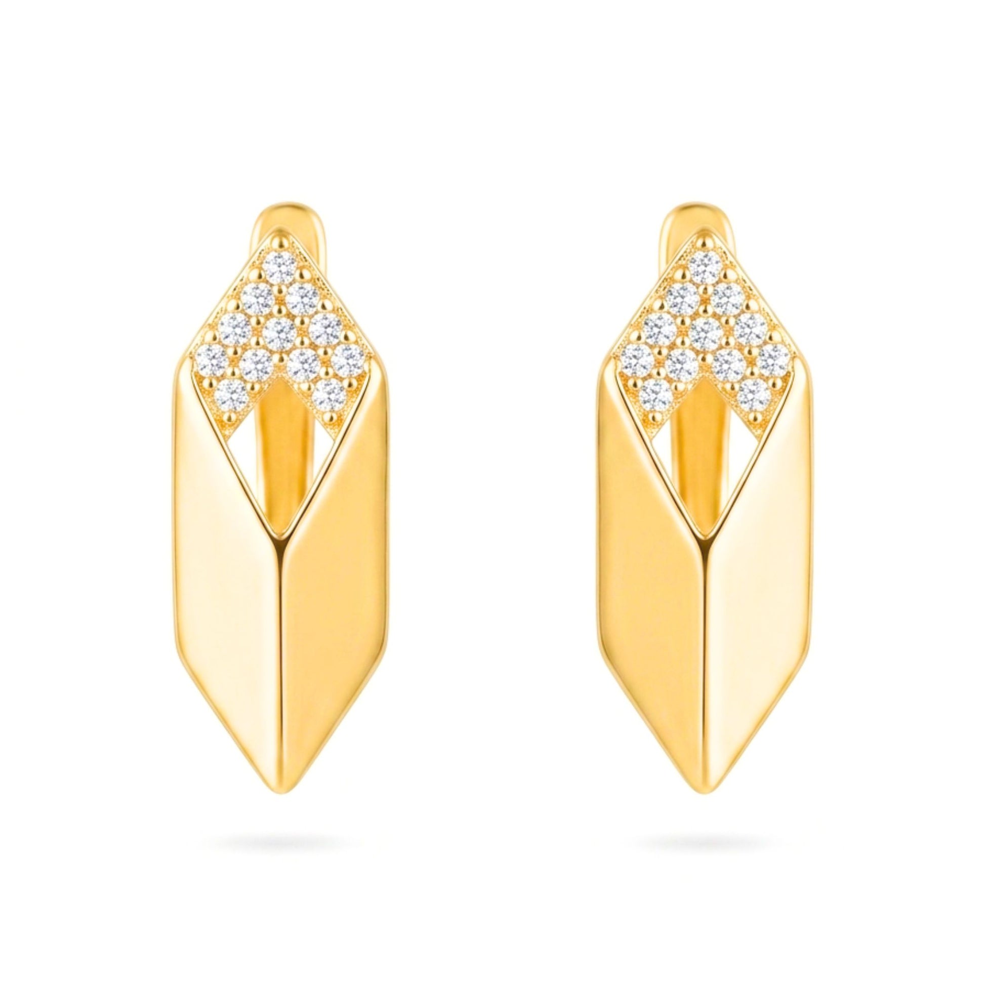 Pendientes de acero inoxidable dorado chapado oro 14ktes diseño de joyería moda moderno elegante boda fiesta glamour lujo elegante diario 