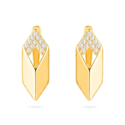 Pendientes de acero inoxidable dorado chapado oro 14ktes diseño de joyería moda moderno elegante boda fiesta glamour lujo elegante diario 