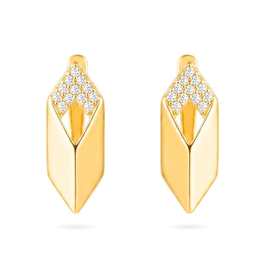 Pendientes de acero inoxidable dorado chapado oro 14ktes diseño de joyería moda moderno elegante boda fiesta glamour lujo elegante diario 