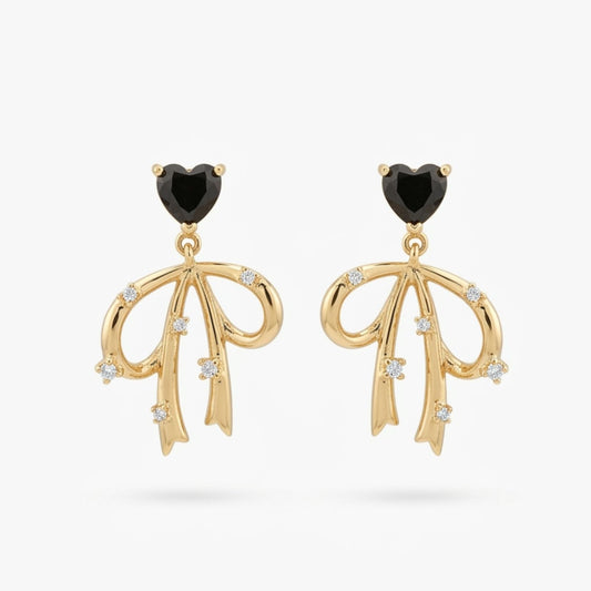 Pendientes Acero inoxidable dorado chapado oro 14ktes circonitas blancas engastadas diseño joyería osnor moda mujer 