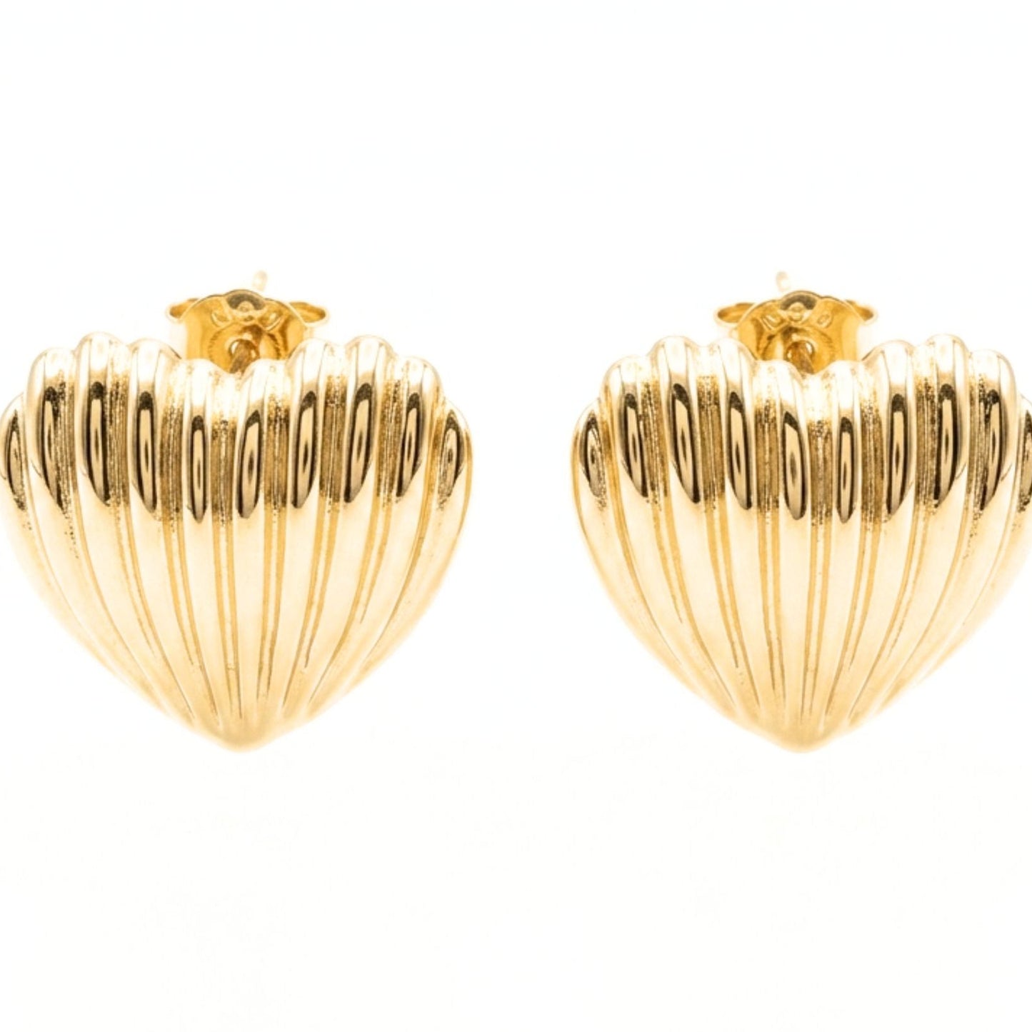 Pendientes Acero inoxidable dorado chapado oro 14ktes diseño joyería osnor moda 