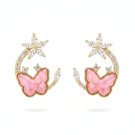 Pendientes Acero inoxidable dorado chapado oro 14ktes diseño de joyería moda moderno fiesta fashion mujer boda largo 