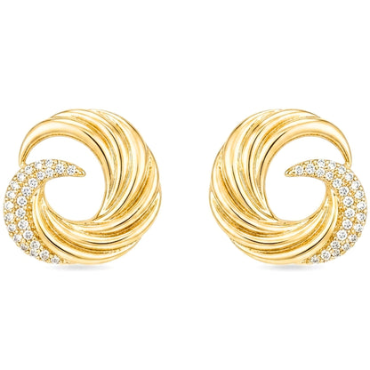 Pendientes de acero inoxidable dorado chapado oro 14ktes diseño de joyería Osnor moda moderno elegante boda fiesta fashion glamour lujo mujer diferente 