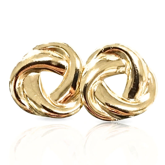 Pendiente de acero inoxidable dorado chapado oro 14ktes liso brillo volumen diseño joyería moda moderno fiesta glamour lujo mujer diferente 