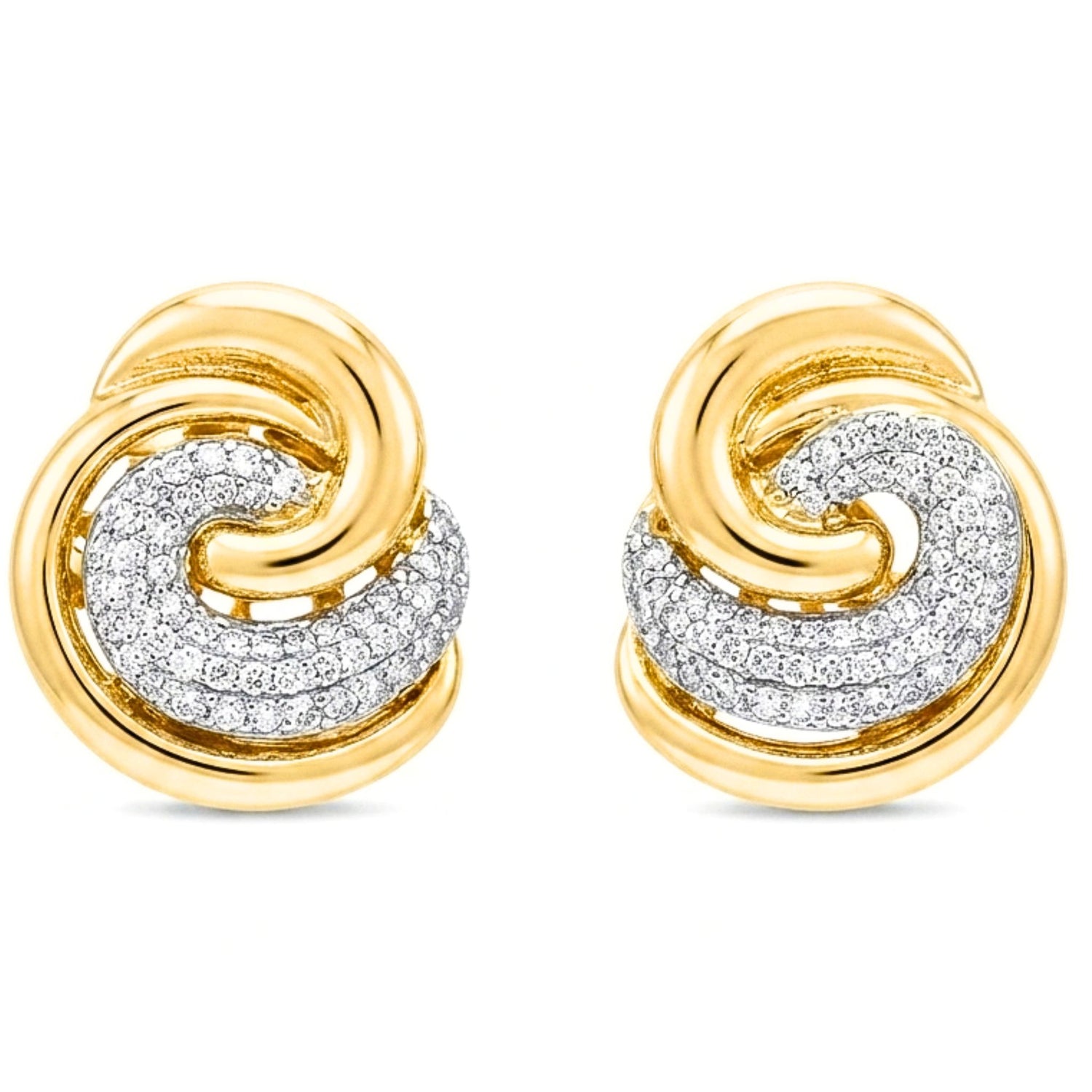 Pendiente de acero inoxidable dorado chapado oro 14ktes diseño joyería osnor moda moderno elegante boda fiesta glamour lujo mujer diferente exclusivo 