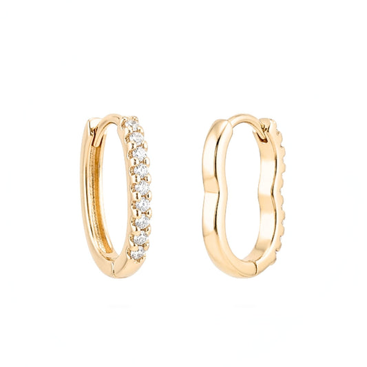 Pendientes Acero inoxidable dorado chapado oro 14ktes diseño de joyería mujer glamour lujo elegante diario boda 
