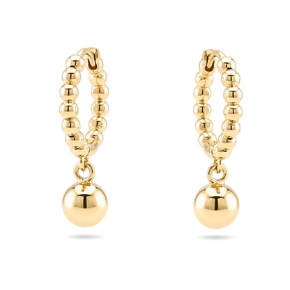 Pendientes aros argollas acero inoxidable dorado chapado oro 14ktes diseño de joyería Osnor moda moderno elegante boda fiesta fashion glamour lujo mujer diferente 