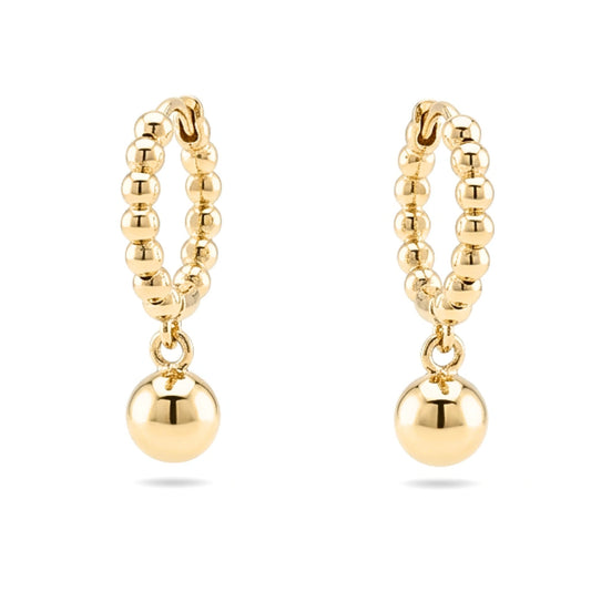 Pendientes aros argollas acero inoxidable dorado chapado oro 14ktes diseño de joyería Osnor moda moderno elegante boda fiesta fashion glamour lujo mujer diferente 