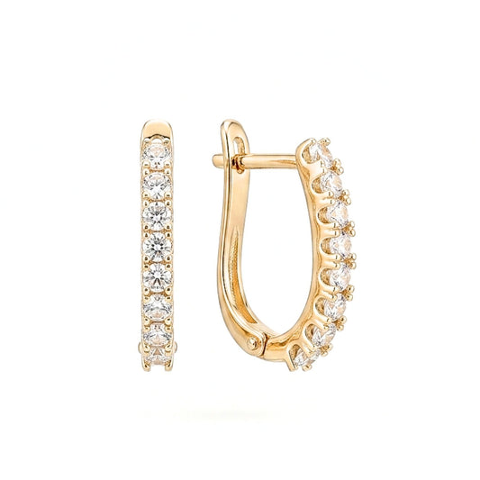 Pendientes Acero inoxidable dorado chapado oro 14ktes diseño de joyería 
