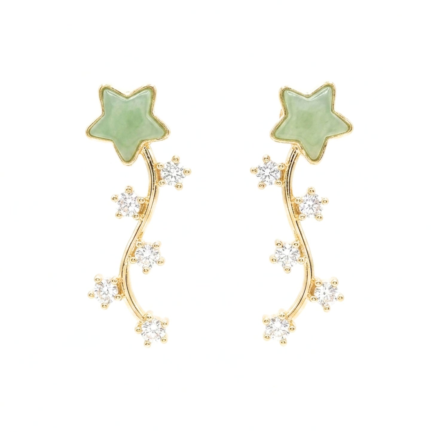 Pendientes de Acero inoxidable dorado chapado oro 14ktes diseño de joyería moda osnor 