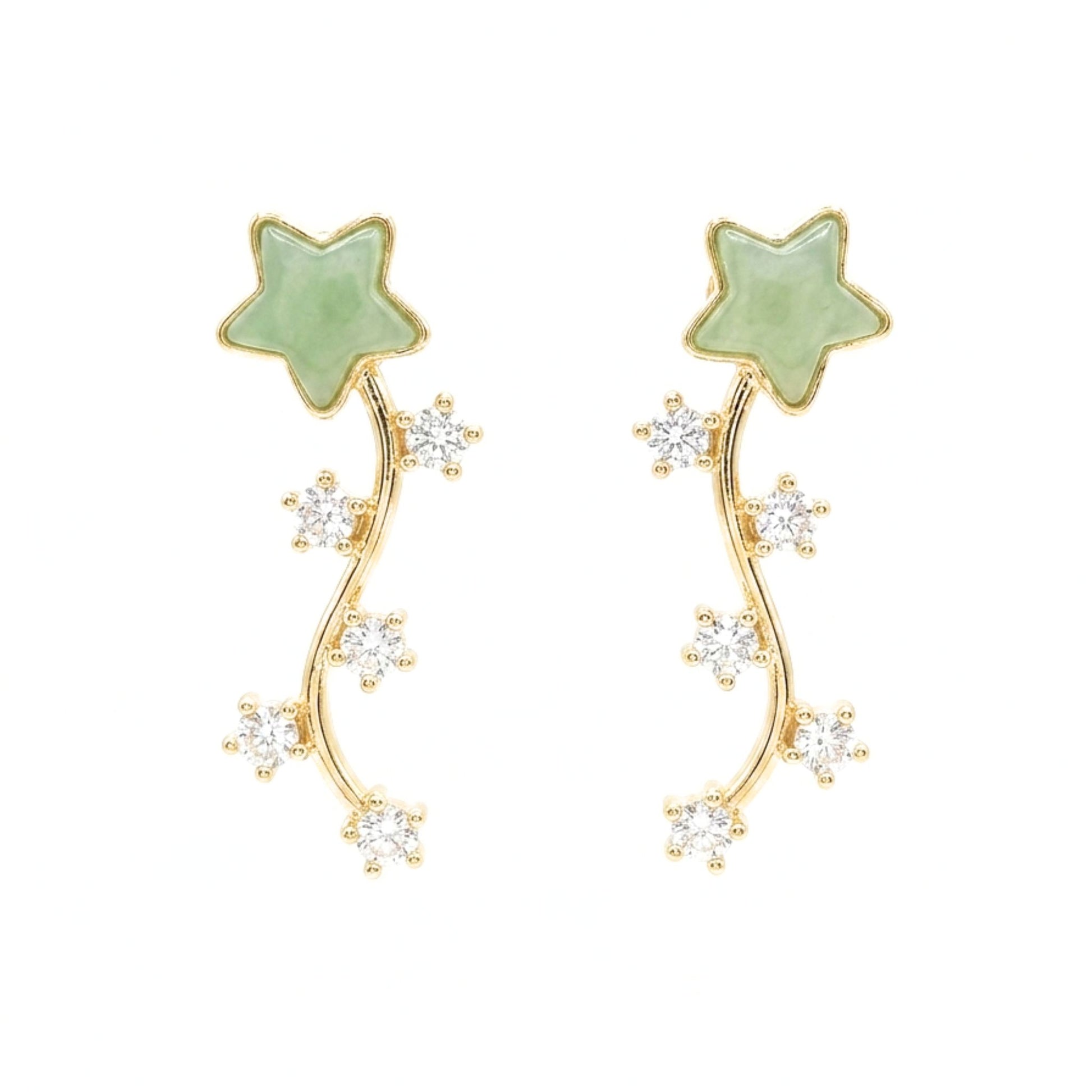 Pendientes de Acero inoxidable dorado chapado oro 14ktes diseño de joyería moda osnor 