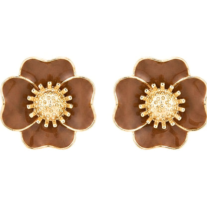 Pendientes de acero inoxidable dorado chapado oro 14ktes diseño de joyería Osnor moda moderno elegante boda fiesta fashion glamour lujo mujer 